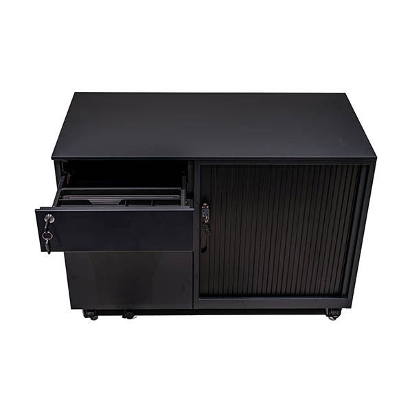 Euroseats verrijdbaar ladeblok (links) met schuifdeurkast zwart 205801 - 3