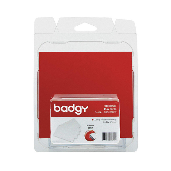 Evolis Badgy plastic kaarten 0,50 mm (100 stuks) CBGC0020W 219760 - 1