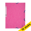 Aanbieding: 10x Exacompta elastomap glanskarton roze A4 404070 - 1