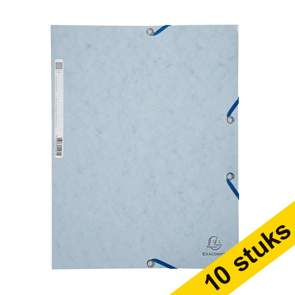 Aanbieding: 10x Exacompta elastomap glanskarton tortelduif grijs A4 404076 - 1