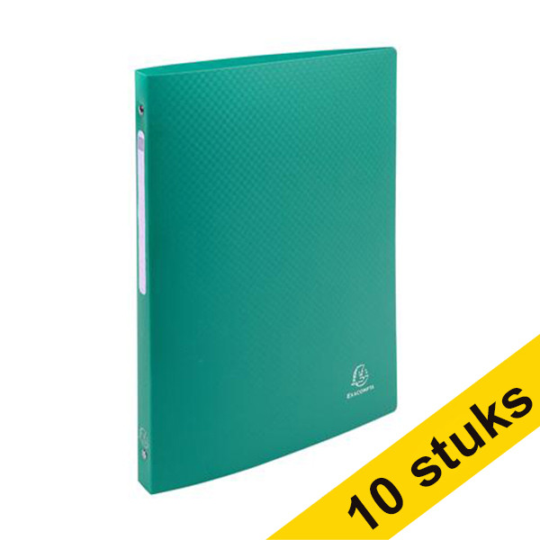 Aanbieding: 10x Exacompta ringband met 4 O-ringen groen (15 mm) 404468 - 1