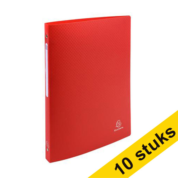 Aanbieding: 10x Exacompta ringband met 4 O-ringen rood (15 mm) 404469 - 1
