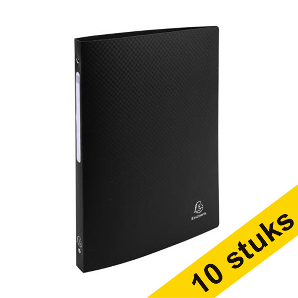 Aanbieding: 10x Exacompta ringband met 4 O-ringen zwart (15 mm) 404466 - 1