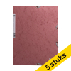 Aanbieding: 5x Exacompta elastomap glanskarton oudroze A4 404166 - 1
