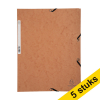 Aanbieding: 5x Exacompta elastomap glanskarton tabac A4 404050 - 1