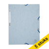 Aanbieding: 5x Exacompta elastomap glanskarton tortelduif grijs A4 404055 - 1