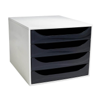 Exacompta Ecobox Office ladeblok zwart (4 laden) 404692