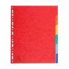 Exacompta kartonnen tabbladen A4+ gekleurd met 6 tabs (11-gaats) 404663 - 1