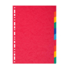 Exacompta kartonnen tabbladen A4 gekleurd met 10 tabs (11-gaats) 404662 - 1