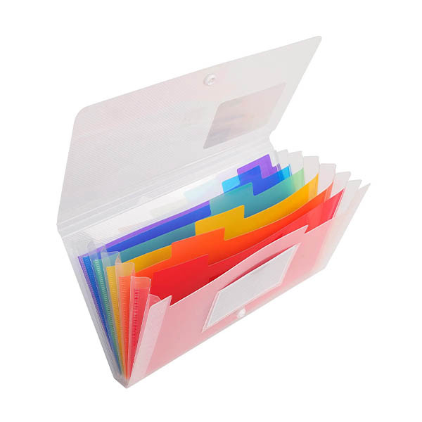 Exacompta projectmap 140 x 260 mm transparant (7 vakken) 404686 - 1