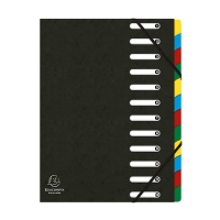 Exacompta sorteermap karton zwart (12 tabs) 404687