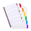Exacompta witte kartonnen tabbladen A4 met 6 gekleurde tabs (11-gaats) 404666 - 1