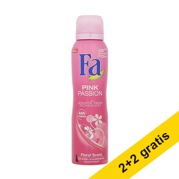 Aanbieding: 4x Fa Pink Passion deodorant spray (150 ml) SFA06253 - 1