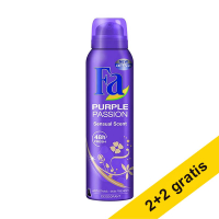 Aanbieding: 4x Fa Purple Passion deodorant spray (150 ml) SFA06257
