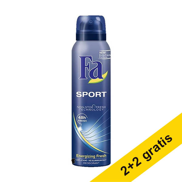 Aanbieding: 4x Fa Sport for men deodorant spray (150 ml) SFA06252 - 1