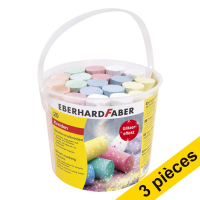 Aanbieding: 3x Eberhard Faber rond stoepkrijt gekleurd met glitters (20 stuks) 220239