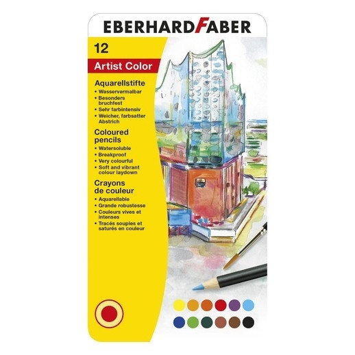 Faber-Castell Eberhard Faber aquarel kleurpotloden (12 stuks) EF-516013 220125 - 1