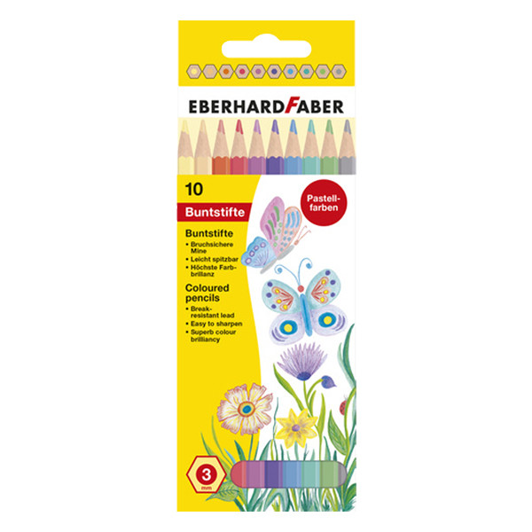 Faber-Castell Eberhard Faber kleurpotloden pastel (10 stuks) EF-514810 220223 - 1