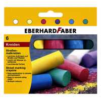 Faber-Castell Eberhard Faber rond stoepkrijt gekleurd (6 stuks) EF-526506 220181