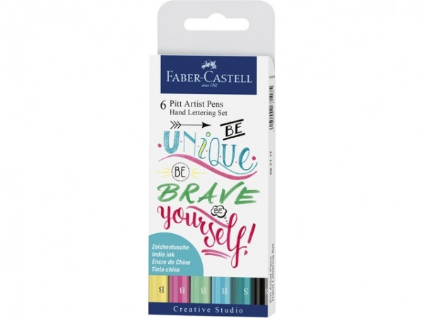 Faber-Castell Pitt Artist Pens tekenstiften handlettering I (6-delig) FC-267116 220083 - 1