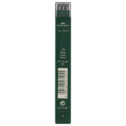 Faber-Castell vulpotlood vulling 3,15 mm 5B (10 vullingen) FC-127105 220120 - 1