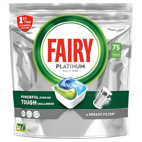 Fairy All-in-One Platinum Regular vaatwastabletten (75 vaatwasbeurten)  SDR06230 - 1