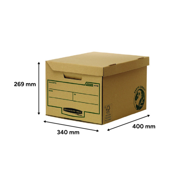 Fellowes Earth archief en transportdoos 400 x 340 x 269 mm (10 stuks) 213231 - 3