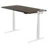 Fellowes Levado zit-sta bureau wit frame walnoot blad 140 x 80 cm  213348