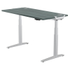Fellowes Levado zit-sta bureau zilver frame eiken blad 140 x 80 cm  213326
