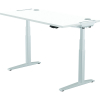 Fellowes Levado zit-sta bureau zilver frame wit blad 120 x 80 cm  213314