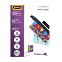 Fellowes lamineerhoes A4 met perforatie glanzend 2x80 micron (10 stuks) 207219