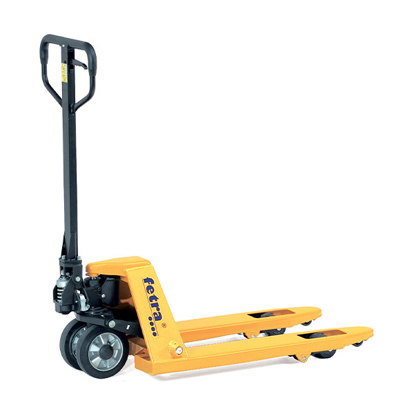 Fetra handpallettruck met massief rubberen wielen en nylon enkel vorkrollen 2118 439016 - 1