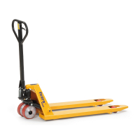 Fetra handpallettruck met polyurethaan wielen en polyurethaan enkel vorkrollen 2114 439015