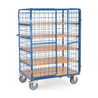 Fetra hoge etagewagen met 5 opklapbare etages met laadvlak van 1200 x 800 mm gesloten 8583-3DE 439030