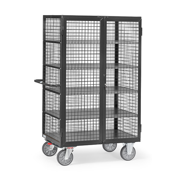 Fetra kastwagen met spanjoletsluiting met laadvlak van 1200 x 780 mm zwart/grijs 5393-7016 439047 - 1
