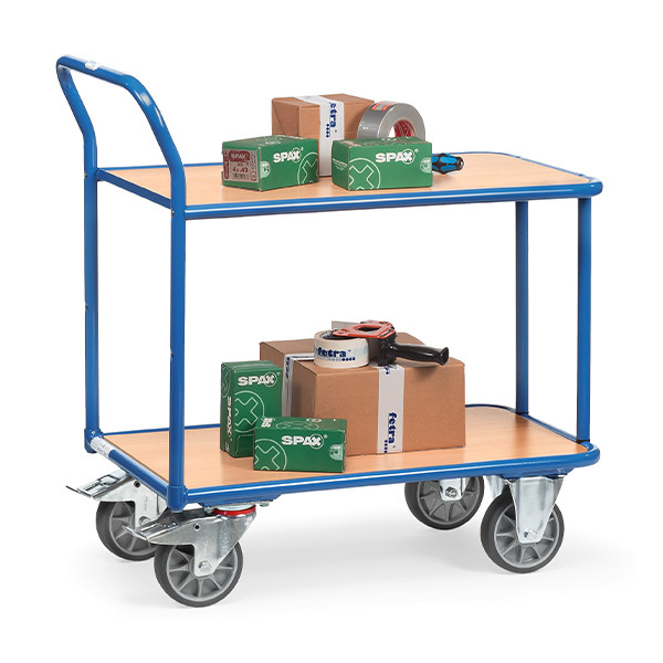 Fetra magazijn - tafelwagen met 2 etages met laadvlak van 1000 x 700 mm 2602 439006 - 2