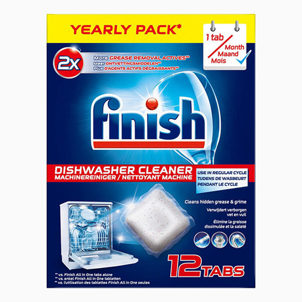 Finish vaatwasmachine reiniger tabletten (12 tabletten) SFI00058 - 1