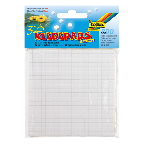 Folia 3D-kleefpads 5 x 5 mm (800 stuks) 23055 222152 - 1