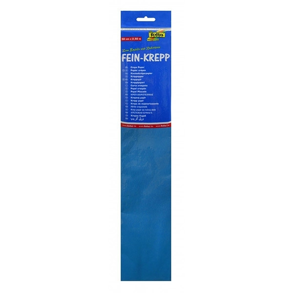 Folia crêpepapier 250 x 50 cm donkerblauw 822128 222070 - 1