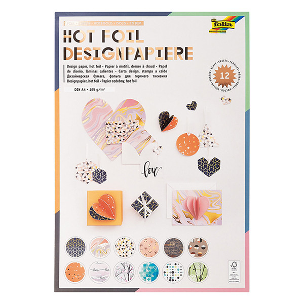 Folia designpapierblok Hotfoil III A4 (12 vel) 11849 222298 - 1