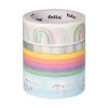 Folia washi tape hotfoil rainbow clouds (4 stuks)