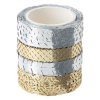Folia washi tape hotfoil zilver/goud (4 stuks)
