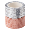 Folia washi tape roze/zilver (2 stuks)