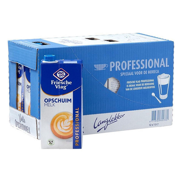 Friesche Vlag Langlekker opschuimmelk 1 liter (12 stuks) 422848 - 1