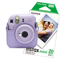 FujiFilm Instax mini 12 Purple bundel met Purple case en 20 vel papier  150883