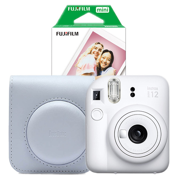 Fujifilm instax mini 12 White bundel met White case en 20 vel papier 150885 - 1
