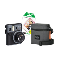 Fujifilm instax mini 41 Black bundel met case en mini film (20 vel)  150876