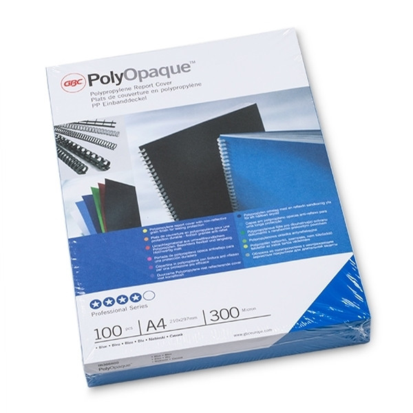 GBC IB386800 PolyOpaque bindomslagen 300 micron blauw (100 stuks) IB386800 207464 - 1