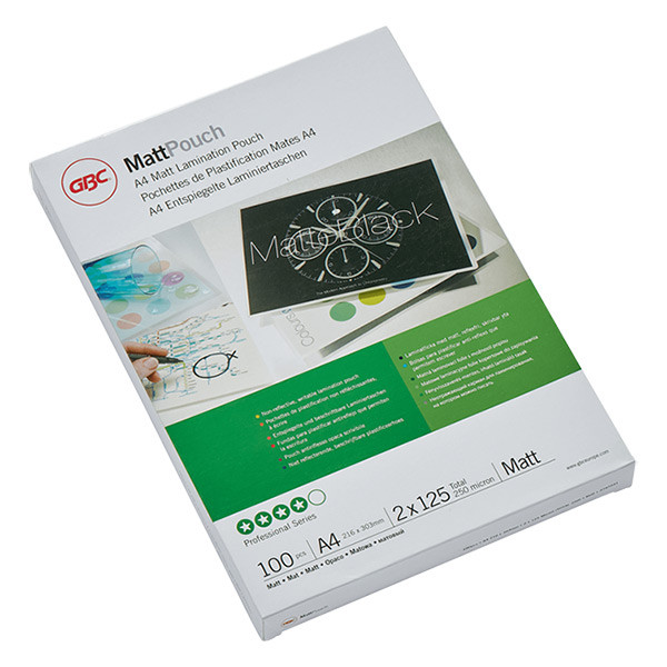 GBC document lamineerhoes A4 mat 2x125 micron (100 stuks) 3747241 207615 - 1