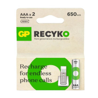 GP 650 ReCyko oplaadbare AAA / HR03 Ni-Mh batterij (2 stuks) AGP00118